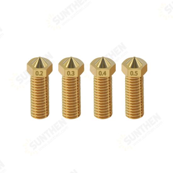 Volcano Nozzle 0.2/0.3/0.4/0.5/0.6/0.8/1.0/1.2mm V6 Nozzle M6 Thread for 3D Printer