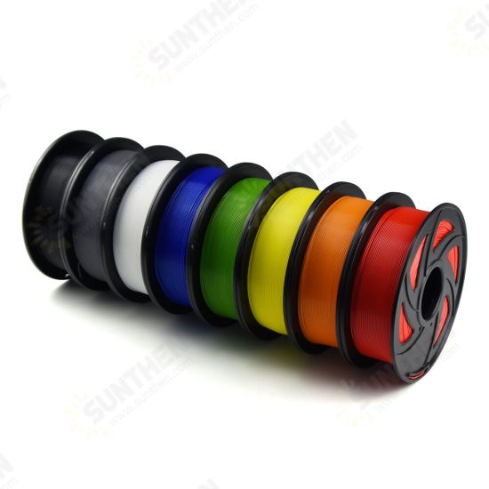 White/Red/Orange/Black/Yellow/Gray/Blue/Green 1.75mm 1KG/Roll PLA Filament for 3D Pritner