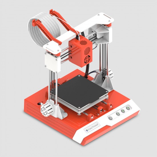 K1 Desktop Mini 3D Printer Kit 100X100X100mm Print Size Four Keys Control for Household Education & Students