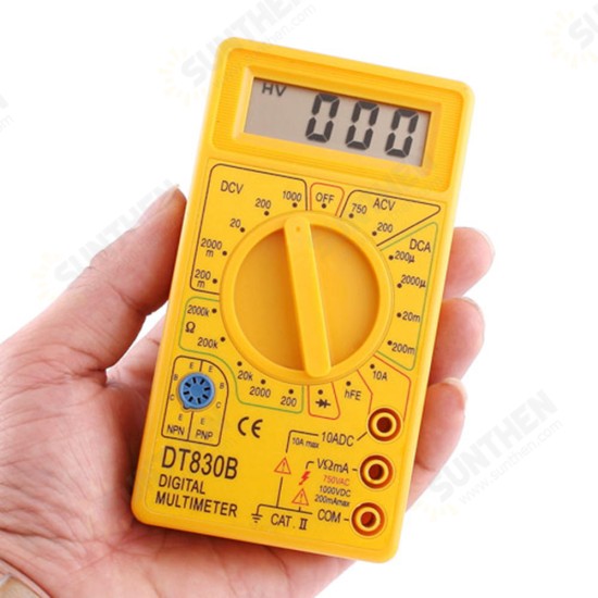 DT830B 1000V 10A LCD Portable Digital Multimeter AC/DC Ammeter Voltmeter Ohmmeter Electrical Tester