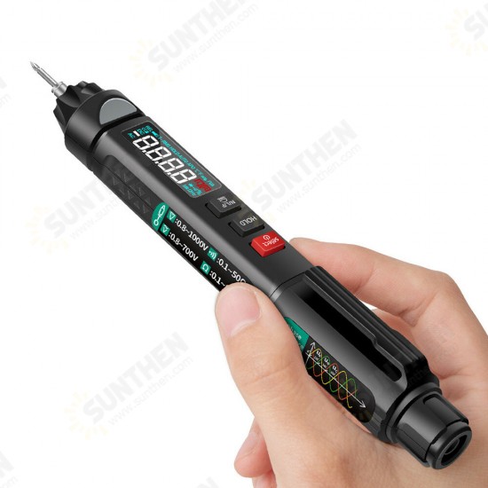 A3007/8 True RMS Digital Multimeter + Voltage Test Pen + Phase Sequences Meter 3 In 1 with LCD Backlight Flashlight NCV Auto-off Multiple Accessories