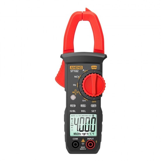 ST182 Digital Clamp Meter DC/AC Voltage Tester Clamp Multimeter Hz Capacitance NCV Ohm Test