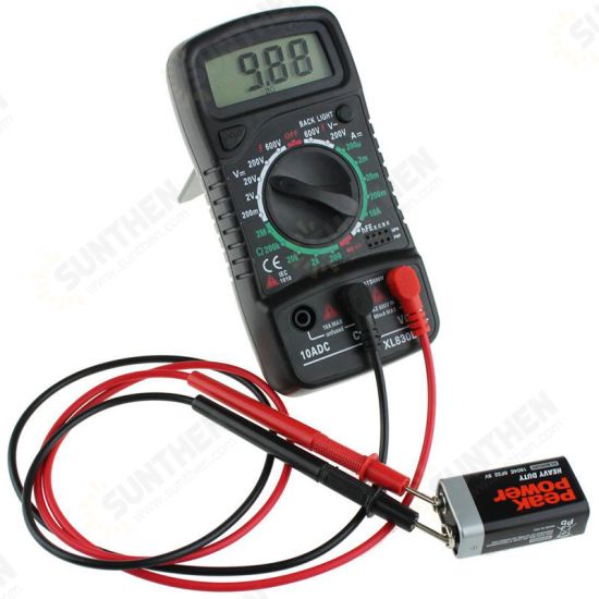 XL830L Digital LCD Multi Meters Volt Meterr Ammeter AC/DC/OHM Volt Current Tester