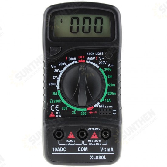 XL830L Digital LCD Multi Meters Volt Meterr Ammeter AC/DC/OHM Volt Current Tester