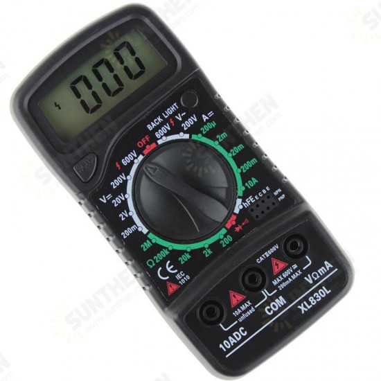 XL830L Digital LCD Multi Meters Volt Meterr Ammeter AC/DC/OHM Volt Current Tester