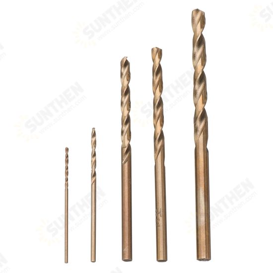 1-5.2mm 4341 Cobalt Drill Bit Set Twsist Shank Lifetime Warranty Drill Straigth Tool