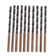 10pcs High Speed Steel Titaniium Coated Drill Bit Set Hexx Shank φ 3.0- φ 4.5