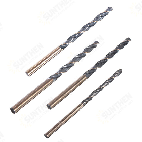 10pcs High Speed Steel Titaniium Coated Drill Bit Set Hexx Shank φ 3.0- φ 4.5