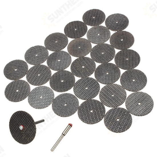 25Pcs Resin Cutting Wheel Disc + Mandrel Rotary Tool