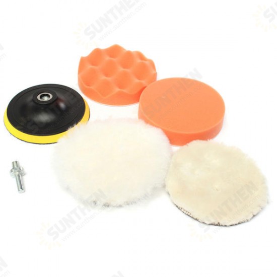 6pcs 5inch 125mm Polishing Buffing Pad Kit Polishing with Drill Adapter M10 for Dremel