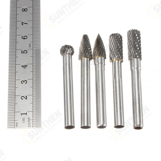 8MM head THK Tungsten Carbide Rotary Point Burr Die Grinder 6mm Shank