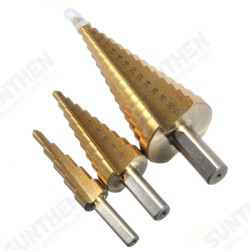 3Pcs HSS 4-12 20 32mm High Quality Steel Step Drill Bit Hole Cutter 3Pcs HSS 4-12 20 32mm High Quality Steel Step Drill Bit Hole Cutter