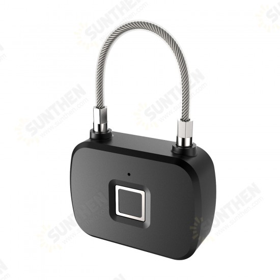 L13 Fingerprint Security Keyless Lock Plastic Three Color Light Wire Rope Lock 3M 10 Sets of Fingerprint lock Induction