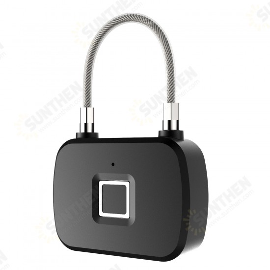 L13 Fingerprint Security Keyless Lock Plastic Three Color Light Wire Rope Lock 3M 10 Sets of Fingerprint lock Induction