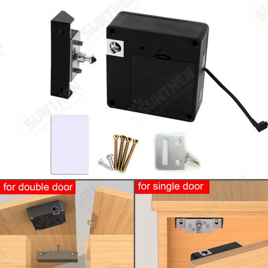 Anti-theft Keyless Door Lock Hidden Unseen RFID Card Drawer Wardrobe Cabinet Locks