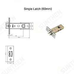 Indoor Fingerprint lock Office fingerprint Lock Body Single Tongue Cross Tongue Lock Body for Electronic Smart Door Lock Indoor Fingerprint lock Office fingerprint Lock Body Single Tongue Cross Tongue Lock Body for Electronic Smart Door Lock