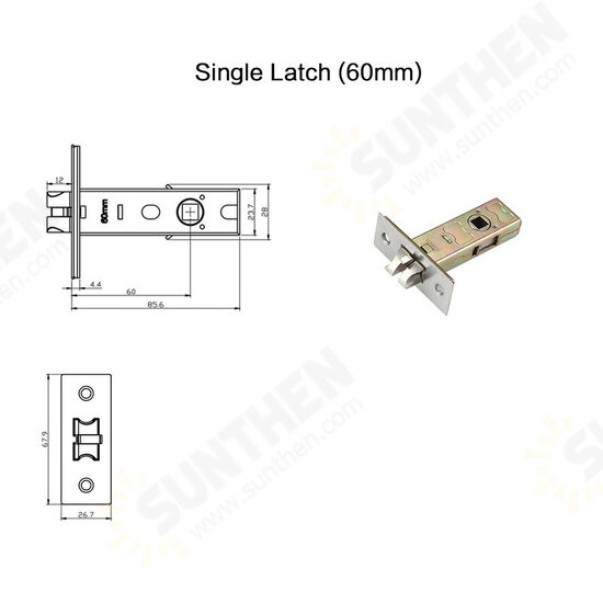 Indoor Fingerprint lock Office fingerprint Lock Body Single Tongue Cross Tongue Lock Body for Electronic Smart Door Lock