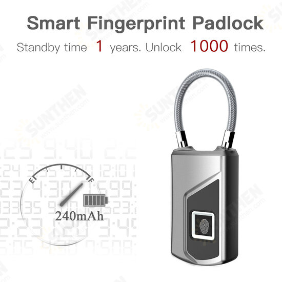 L1 Smart Lock Fingerprint Lock Backpack Home Locker Anti-theft Waterproof Ultra-long Standby Keyless Fingerprint Padlock L1 Smart Lock Fingerprint Lock Backpack Home Locker Anti-theft Waterproof Ultra-long Standby Keyless Fingerprint Padlock