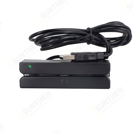 MSR580 USB Magnetic Strip Card Reader 3 Tracks Mini Mag Hi-Co Swiper POS Reader