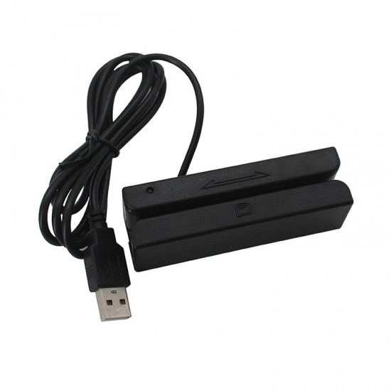 MSR580 USB Magnetic Strip Card Reader 3 Tracks Mini Mag Hi-Co Swiper POS Reader