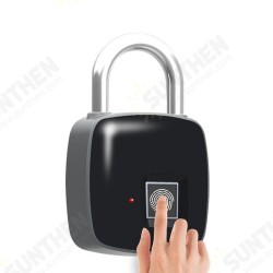 P3 Smart Fingerprint Door Lock Padlock Safe USB Charging Waterproof Keyless Anti Theft Lock