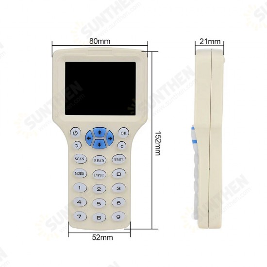 RFID NFC Card Copier Reader Writer Duplicator English 10 Frequency Programmer for IC ID Cards