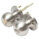 Stainless Steel Bathroom Round Door Knobs Set Handle Entrance Lock With Key