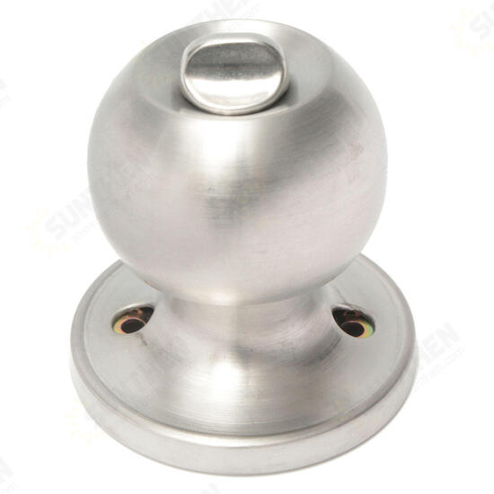 Stainless Steel Bathroom Round Door Knobs Set Handle Entrance Lock With Key