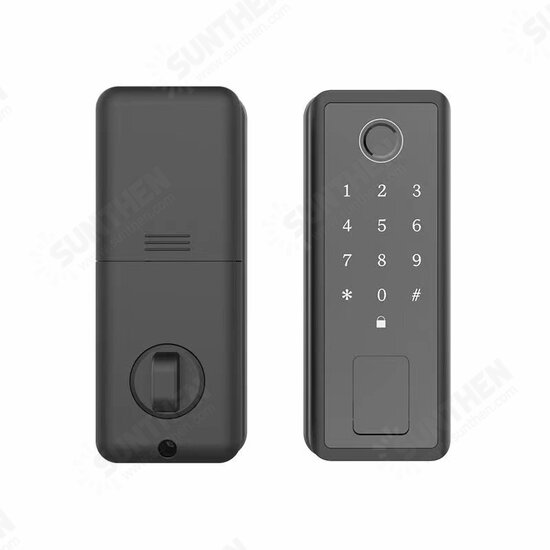 Tuya WIFI Touch Screen Smart Door Lock Fingerprint Password Key Swipe Card Remote Unlock