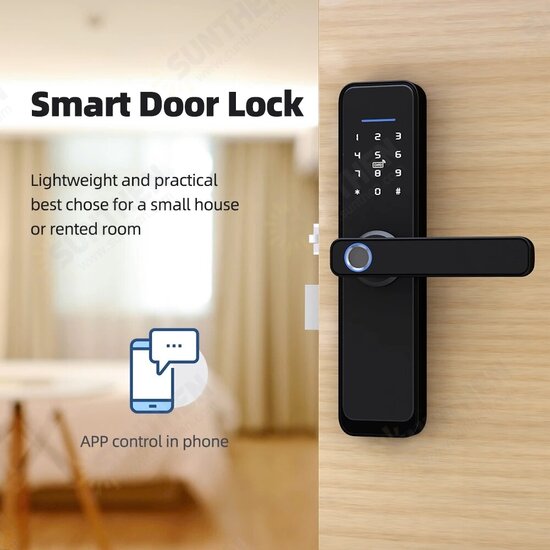 Tuya WiFi Smart Lock Core Cylinder Intelligent Security Door Lock Bluetooth Double Lock Body Encryption with Keys Work with Smart Life APP