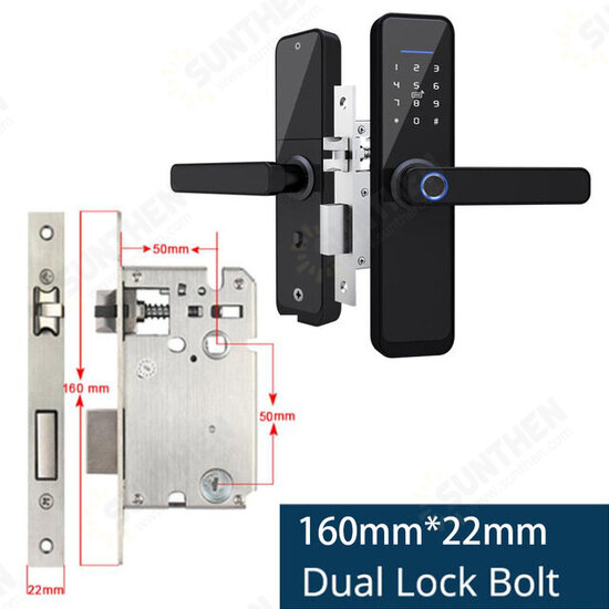 Tuya WiFi Smart Lock Core Cylinder Intelligent Security Door Lock Bluetooth Double Lock Body Encryption with Keys Work with Smart Life APP