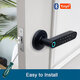 Tuya blutooth Electronic Smart Door Lock Intelligent Anti-theft Gateway Smart Handle with Semiconductor Fingerprint/Password/APP/Key Unlock Home Lock