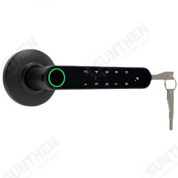 Tuya blutooth Electronic Smart Door Lock Intelligent Anti-theft Gateway Smart Handle with Semiconductor Fingerprint/Password/APP/Key Unlock Home Lock Tuya blutooth Electronic Smart Door Lock Intelligent Anti-theft Gateway Smart Handle with Semiconductor Fingerprint/Password/APP/Key Unlock Home Lock