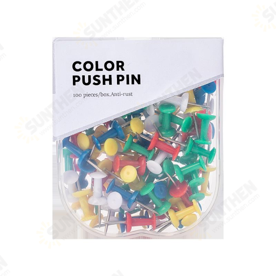 JJ-YD0026 Colored Push Pins Binder Clips Metal Thumb Tacks Map Drawing Push Pins Crafts Office Accessories School Supplies Stationery