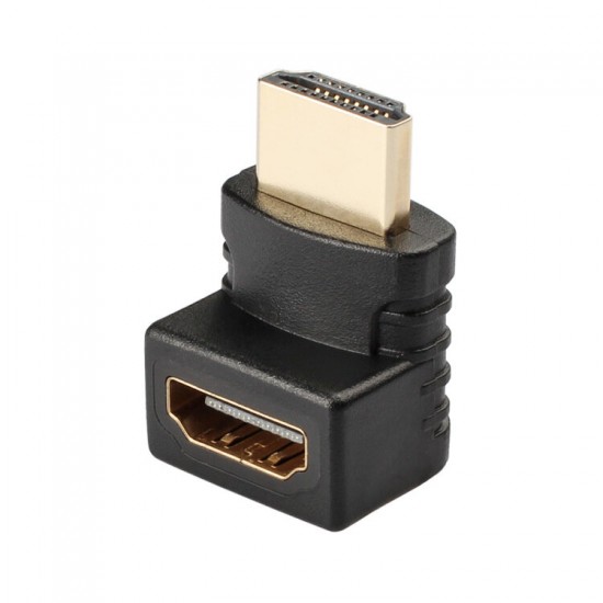 1080p HD-MI Male to Female Adapter Right Angle Extender Gold-Plated 90 Degree and 270 Degree HD-MI Cable Connector