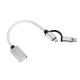2in1 OTG Type-C Micro USB Data Cable for Samsung S10 9 Note8 LG HUAWEI