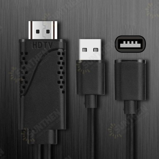 2in1 USB Female to HDTV Male Mobile Phone Screen Projector Adapter Charging Cable for Apple Android Smart Phone Samsung for iPhone HUAWEI Xiaomi