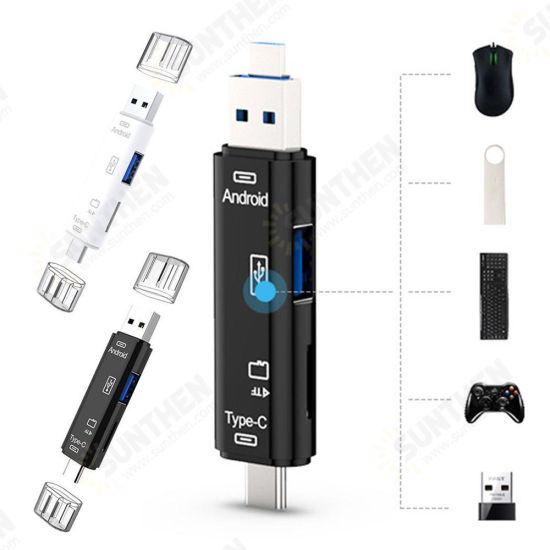 3-in-1 Type-C Micro USB TF SD OTG Multi-Function Adapter For Macbook Laptop Computer 3-in-1 Type-C Micro USB TF SD OTG Multi-Function Adapter For Macbook Laptop Computer