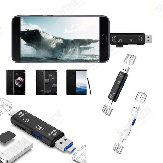3-in-1 Type-C Micro USB TF SD OTG Multi-Function Adapter For Macbook Laptop Computer 3-in-1 Type-C Micro USB TF SD OTG Multi-Function Adapter For Macbook Laptop Computer
