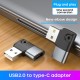 Durable 90° Elbow Adapter USB 2.0 To USB-C Adapter Converter For Macbook Pro