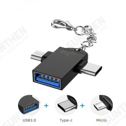 Type C/ Micro USB to USB3.0 2 IN 1 Aqapter Data Tranfer For Mi10 9Pro Note 9S Oneplus 8 Pro Type C/ Micro USB to USB3.0 2 IN 1 Aqapter Data Tranfer For Mi10 9Pro Note 9S Oneplus 8 Pro