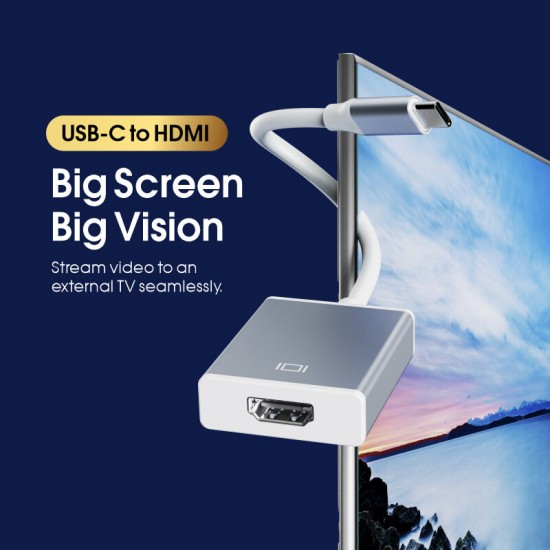 USB-C to HDMI 4K@30Hz Converter USB-C 3.1 to HDMI Same Screen Adapter For Notebook Phone Monitor