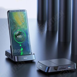7-In-1 USB-C HUB Docking Station USB3.0*1/USB2.0*2/4K@30Hz HDMI*1/Memory Card Readers *1/USB-C *1 For iPhone 13 Pro Max For Samsung Galaxy S21 5G 7-In-1 USB-C HUB Docking Station USB3.0*1/USB2.0*2/4K@30Hz HDMI*1/Memory Card Readers *1/USB-C *1 For iPhone 13 Pro Max For Samsung Galaxy S21 5G