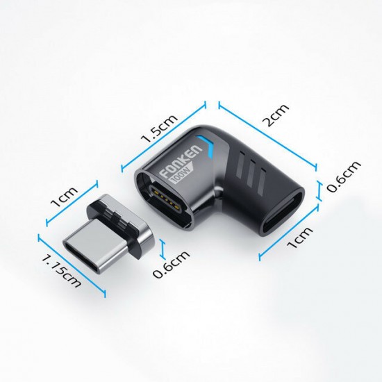 100W Type-C Magnetic Adapter for Samsung Galaxy Z Fold 2 HUAWEI P40 P30 Xiaomi Mi9 Mi10 for Laptop