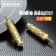 Audio Adapter 3.5mm Male to 6.5mm Female Aux Jack Mic Stereo Earphone Headphone Adapter Connector for Car Speaker Laptops Phones