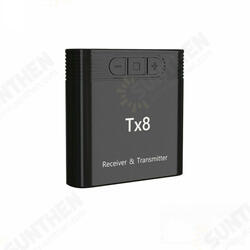 TX8 2 In 1 bluetooth 5.0 Transmitter Receiver Wireless Audio Adapter For TV PC Headphone TX8 2 In 1 bluetooth 5.0 Transmitter Receiver Wireless Audio Adapter For TV PC Headphone