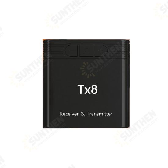 TX8 2 In 1 bluetooth 5.0 Transmitter Receiver Wireless Audio Adapter For TV PC Headphone