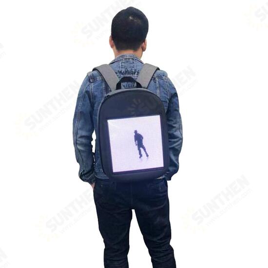 LED Backbag USB WiFi GPRS APP Control Backpack Double Shoulder Bag Mobile Billboard Advertisement