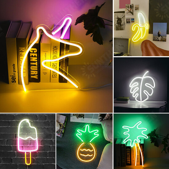 Photography Prop Decoration Atmosphere Shop Window Home Party Art Bar Wedding Neon Light USB Powered Wall Hanging Word Sign Led