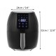 1300W Electric Hot Air Fryers Oven Oilless Cooker 5.5L Large Capacity Touch Screen 360° Cycle Heating with Non Stick Pot Liner